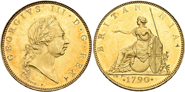 George III. 1760-1820. Pattern Half penny 1790, London.