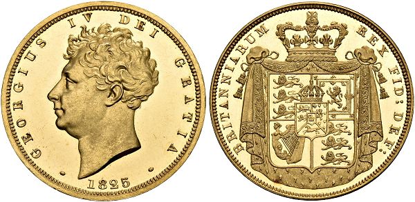 George IV. 1820-1830. Pattern 2 Pounds 1825, London.