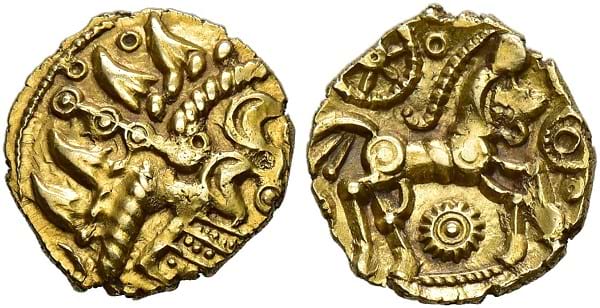 North Thames Region. Eastern / Rulers unknown. Gold 1/4 Stater.