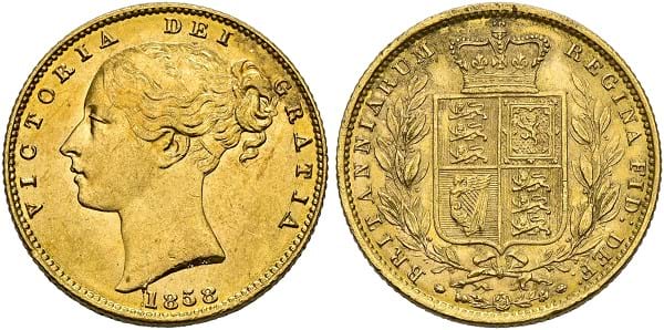 Victoria, 1837-1901. Sovereign 1858, London.